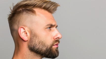 Fototapeta premium Portrait of a rugged man with a long beard, exuding a charm and depth thats hard to ignore.