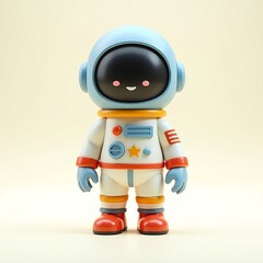Adorable 3D Rendered Astronaut Toy, Space Exploration Fun