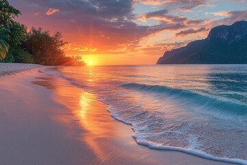 Fototapeta premium sunset over the sea