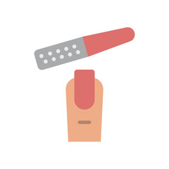 Nail file beauty make up icon vector basic design