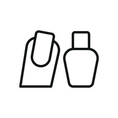 Nail polish bottle beauty make up icon vector basic design