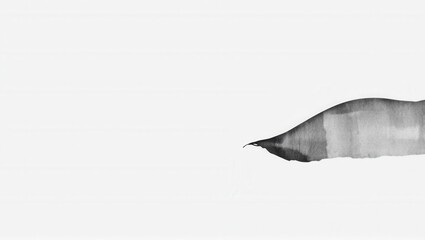 Obraz premium Abstract black and white artwork with intersecting bold lines and organic textures on a stark white background, evoking a modern and minimalist aesthetic. Generative, AI,