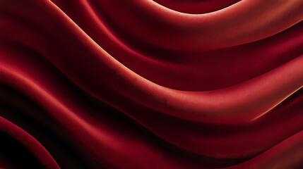 Obraz premium The luxurious texture of velvet curtains in a red hue, creating a soothing and elegant abstract background. Velveted. Illustration