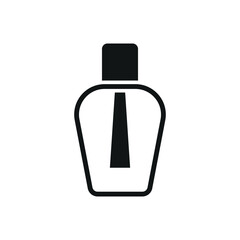 Nail polish bottle beauty make up icon vector basic design