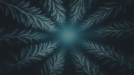Aerial view of a green forest on a spring day, set against a natural backdrop. Photo captured by a drone