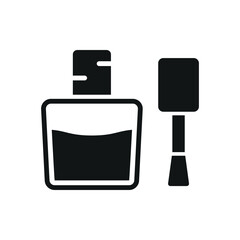 Nail polish bottle beauty make up icon vector basic design