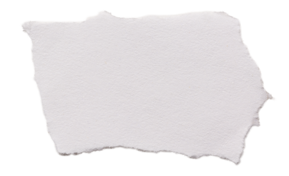 White ripped paper torn edges piece isolated 