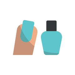 Nail polish bottle beauty make up icon vector basic design