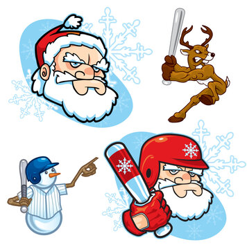 Holiday-themed baseball or softball graphics