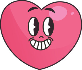 Handdrawn Heart Smiling Character