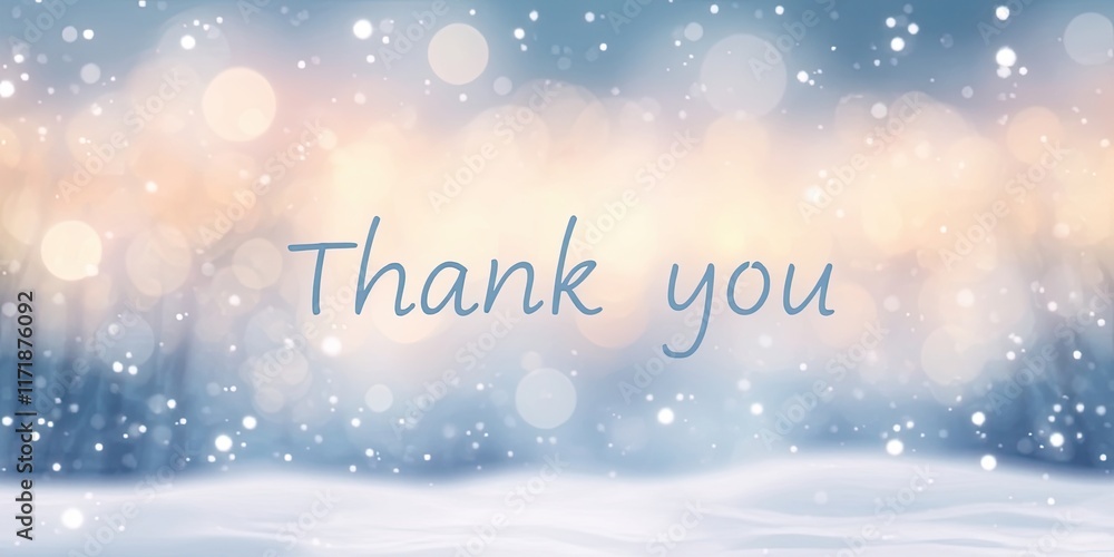Poster a simple yet elegant message expresses gratitude and appreciation during thank you day. the winter s