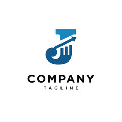 Letter J Trading Logo Icon Vector
