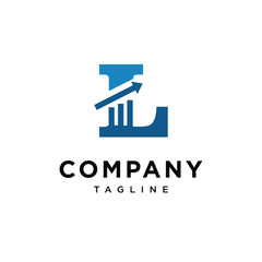 Letter L Trading Logo Icon Vector