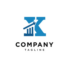 Letter X Trading Logo Icon Vector