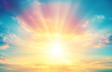 Fototapeta premium Early morning in spring and summer brings a sky where pink and blue meet, softened by clouds