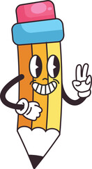 Cartoon Pencil School Character