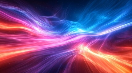 Obraz premium Abstract colorful glowing wave background.