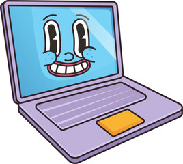 Cartoon Laptop Character