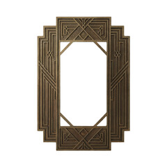 Geometric rectangular gold frame