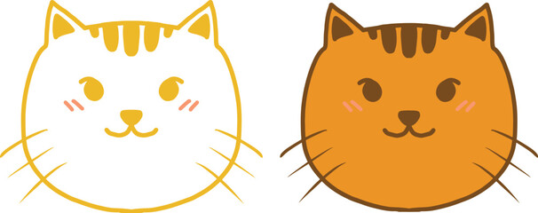 cats animals line art and coloring design