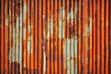 Rusty Corrugated Metal Sheet