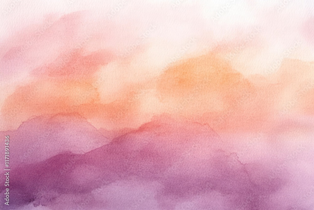 Aufkleber watercolor abstract background texture with pastel peach and lavender gradients
