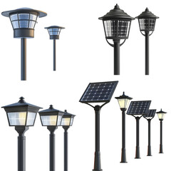 street lamp isolated on white