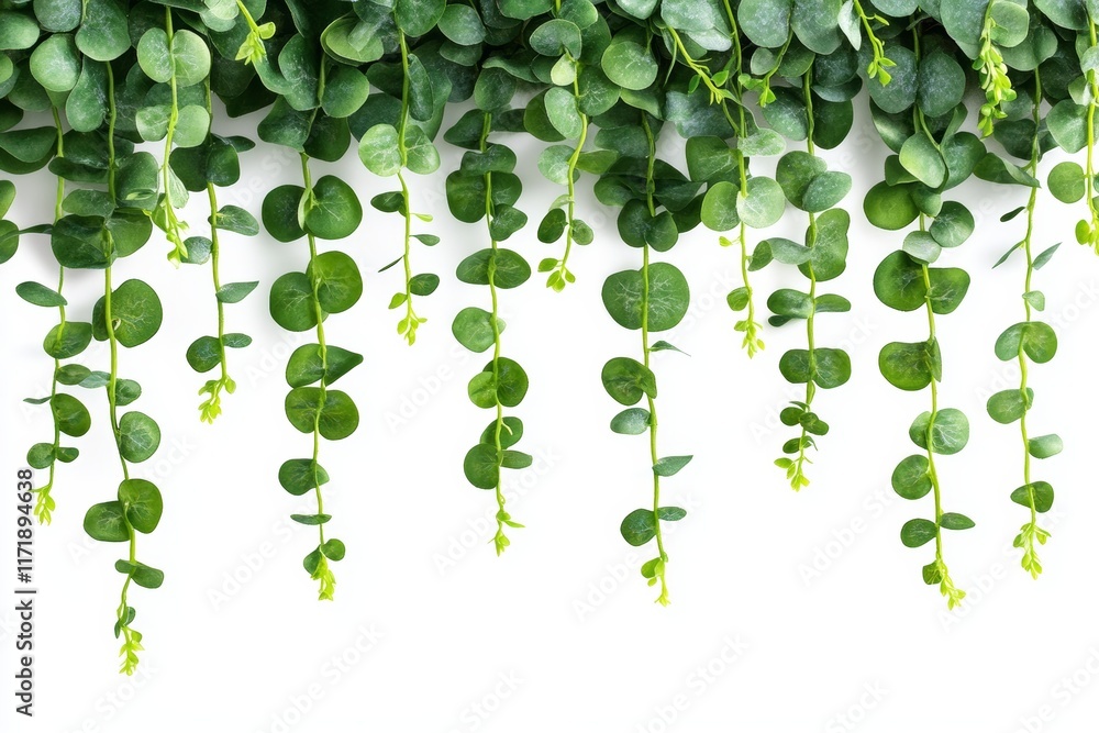 Poster watercolor border frame with isolated eucalyptus twigs over a transparent backdrop