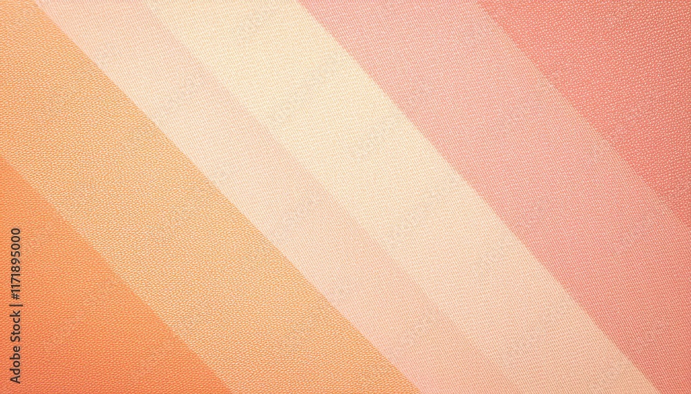 Poster Elegant Abstract Striped Gradient in Warm Peach and Beige Tones with Subtle Textured Fabric Pattern for Minimalist Design Inspiration