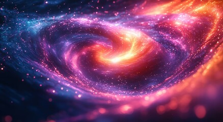 Obraz premium Glowing Purple Magic Circle Abstract Design
