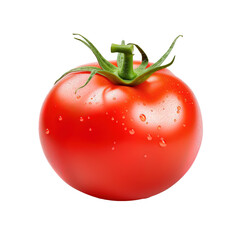 red tomato isolated on white or transparent background