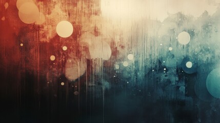 Naklejka premium Abstract Grunge Texture Background with Light Spots - Dark Teal and Red Hues