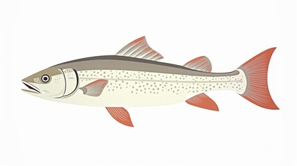 Fototapeta premium Colorful Freshwater Fish Illustration with Detailed Features