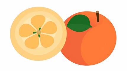 Fresh Orange and Lemon Fruits with Bright Colors and Slice View