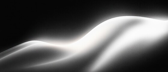 Abstract Black and White Poster Background with Soft Gradients and Curved Lines