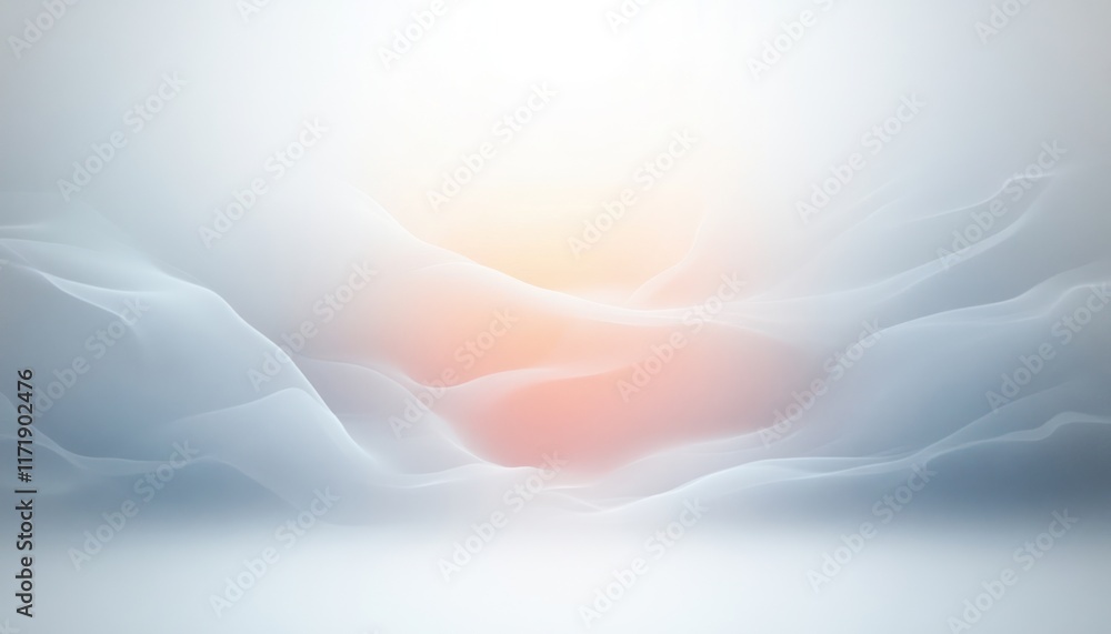 Aufkleber minimalist abstract composition with soft gradients and ethereal light for tranquil and airy atmosph
