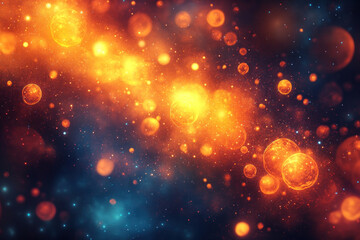 Obraz premium Abstract background with glowing lights and stars against a dark backdrop, creating a mesmerizing and ethereal atmosphere.