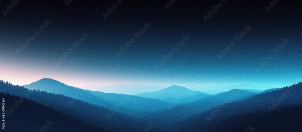 Poster blue black gradient background with grainy texture for abstract poster and banner design