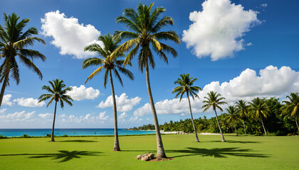 Plage tropicale ensoleill&eacute;e