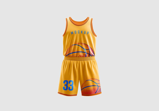 Basketball Jersey Uniform and Body Kit Mockup for Creative Design, Sports Apparel, and Marketing Materials Generated with AI