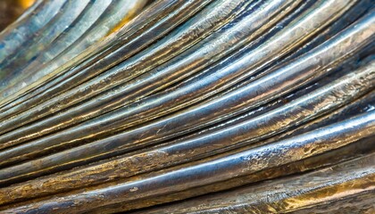 Abstract Metallic Texture with Reflective Patterns