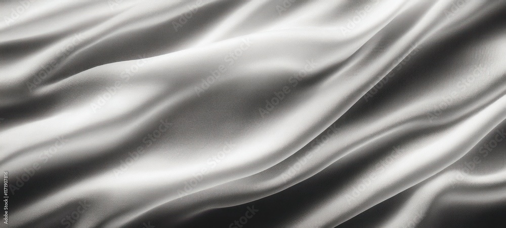 Poster abstract black and white fabric texture background with grainy noise and smooth gradients