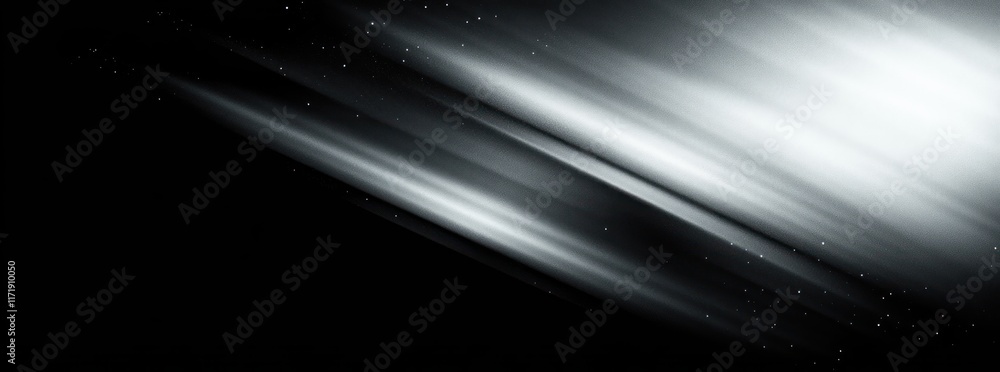 Poster monochrome abstract banner with grainy black and white background dynamic header design