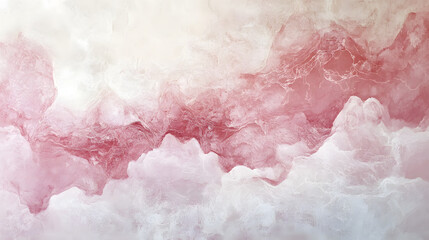 Soft Marbled Background with Pink and White Swirls