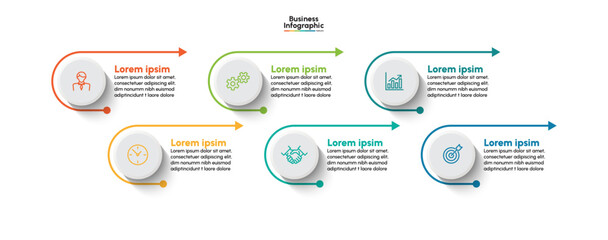 Business infographic design background template Vector
