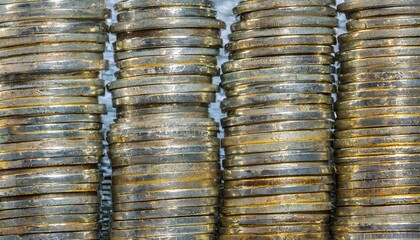 Abstract Metallic Texture with Reflective Patterns