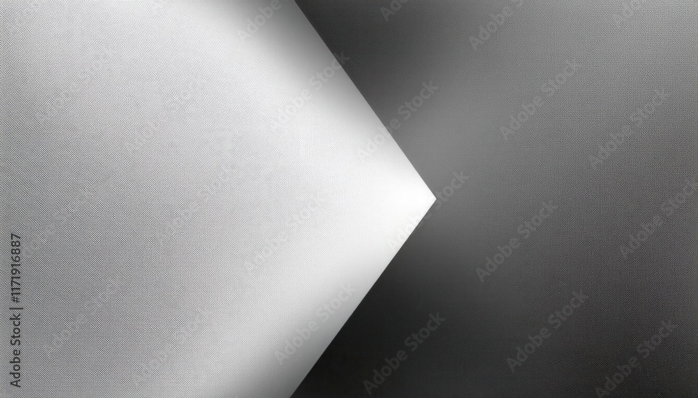 Aufkleber Modern Abstract Geometry: Minimalist Overlapping Angles of Gray and White Surfaces with Subtle Textured Shadows for Design Inspiration