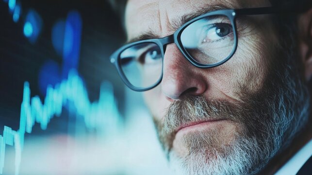 Senior analyst focused on analyzing financial data displayed on interactive charts, emphasizing strategic decision-making processes