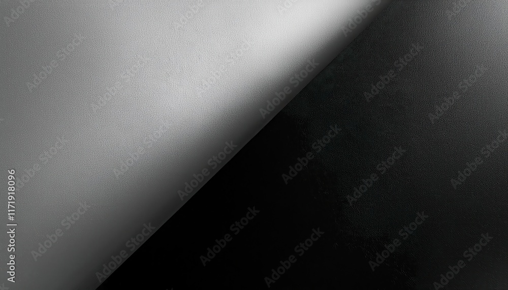 Aufkleber Minimalist black and white geometric abstract design with sharp angular contrasts, textured surfaces, and intersecting diagonal lines