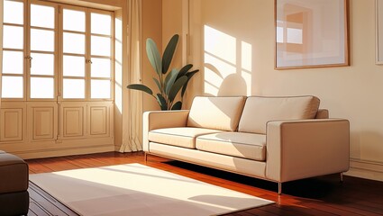 modern living room with fireplace